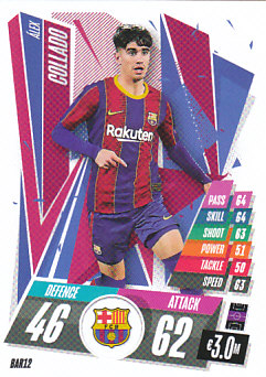 Alex Collado FC Barcelona 2020/21 Topps Match Attax CL #BAR12
